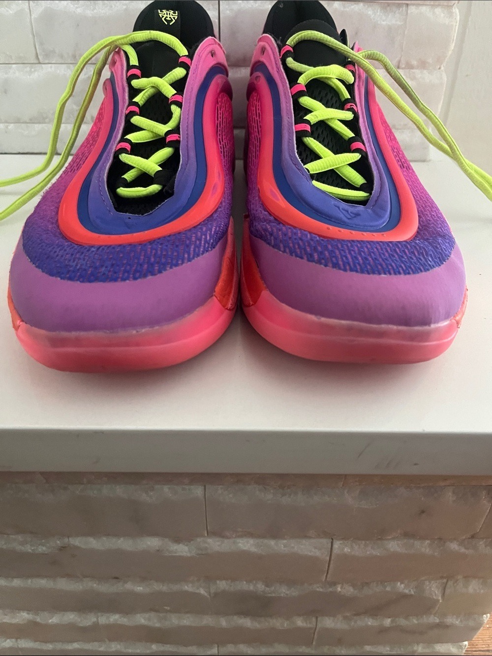 adidas D.O.N. Issue 6 Pink Purple Neon Black Orange IH8993 size 12 - Picture 3 of 8